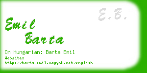 emil barta business card